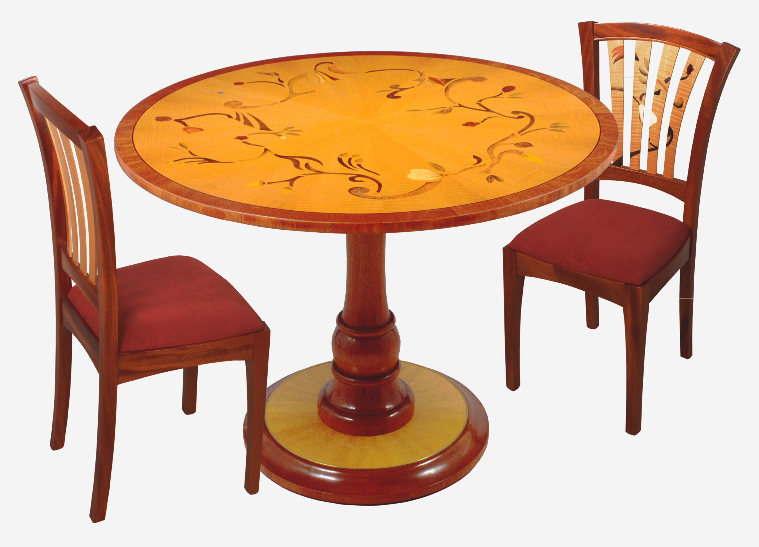 Swirling Table and Chairs by Paul Schürch