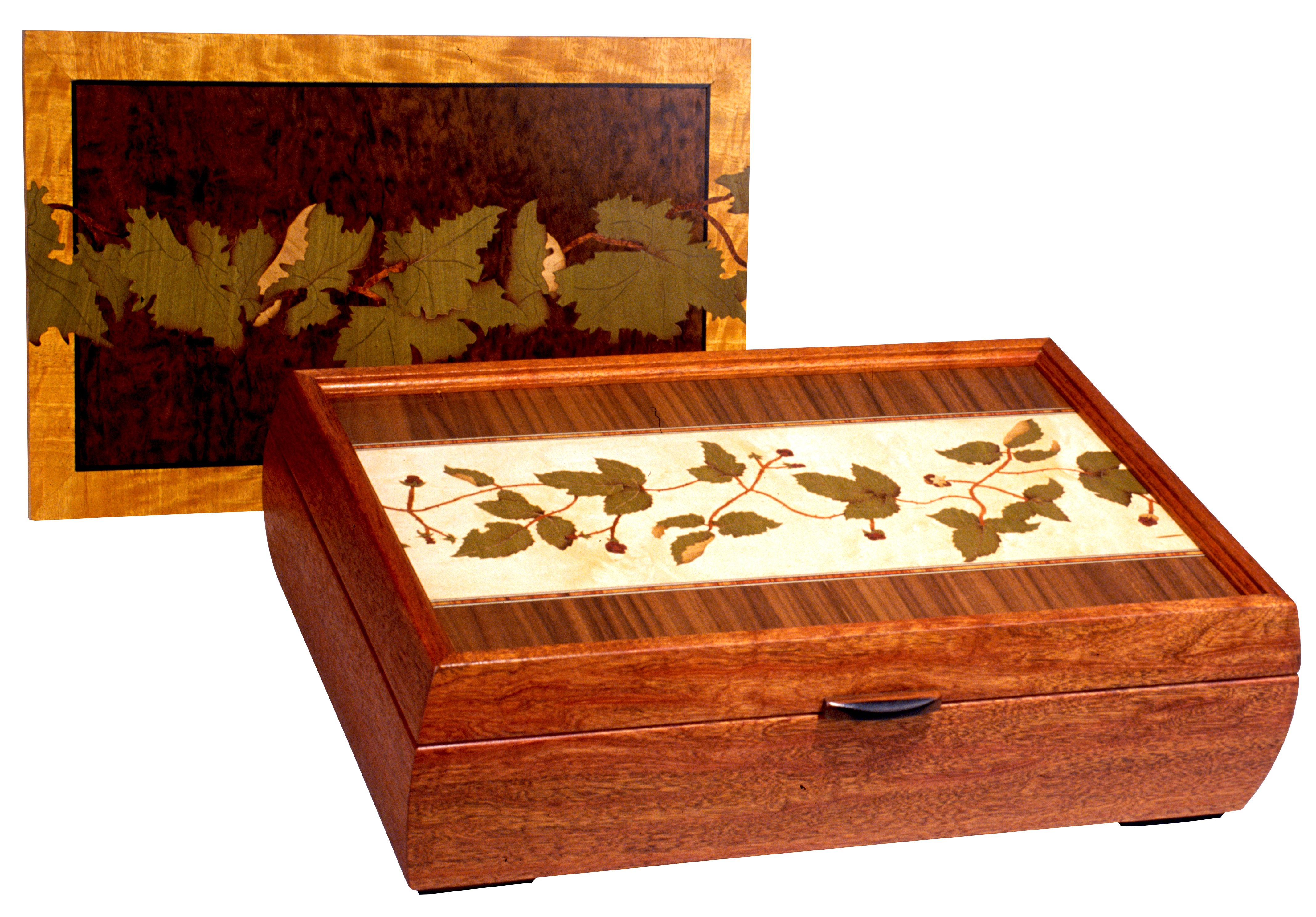 Шкатулка неопределенности хср. Wooden Box. Straw Marquetry.